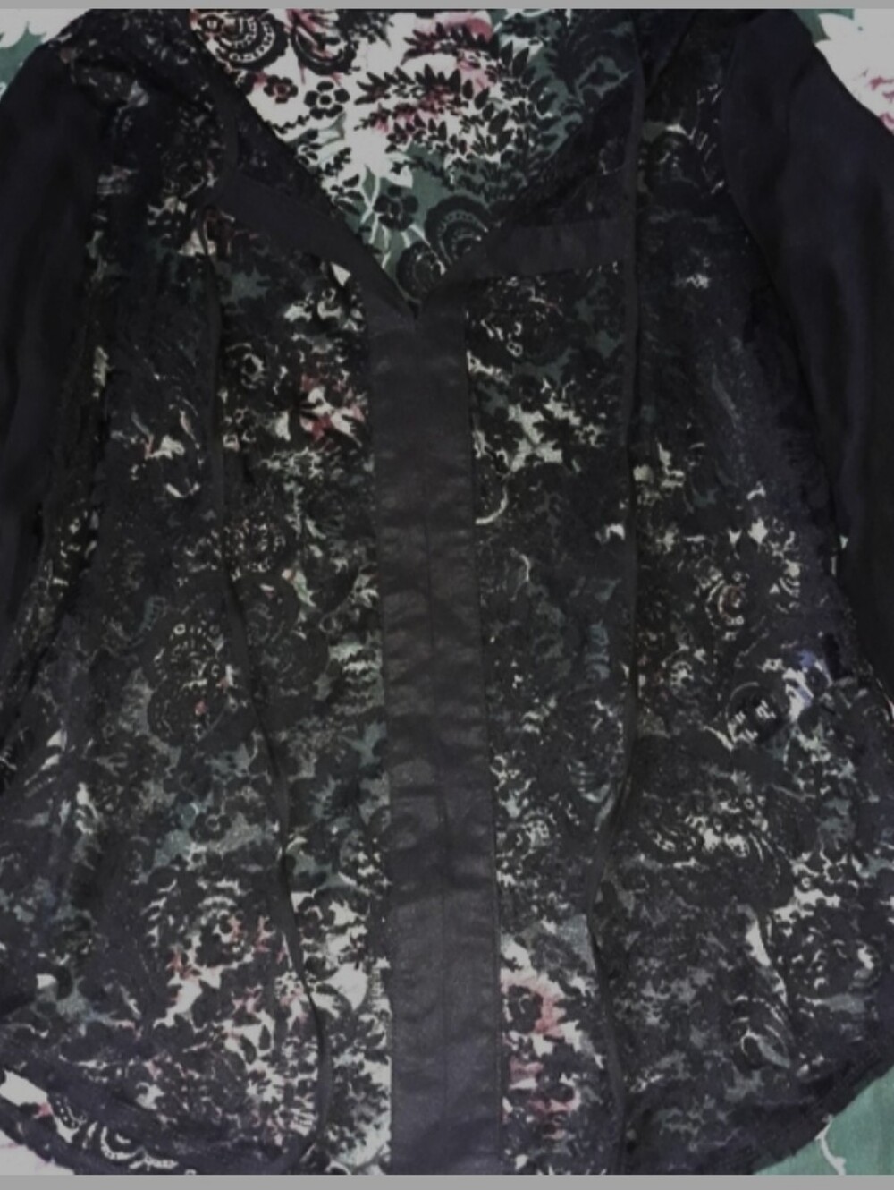 Sheer Black Top Ladies Sz Medium